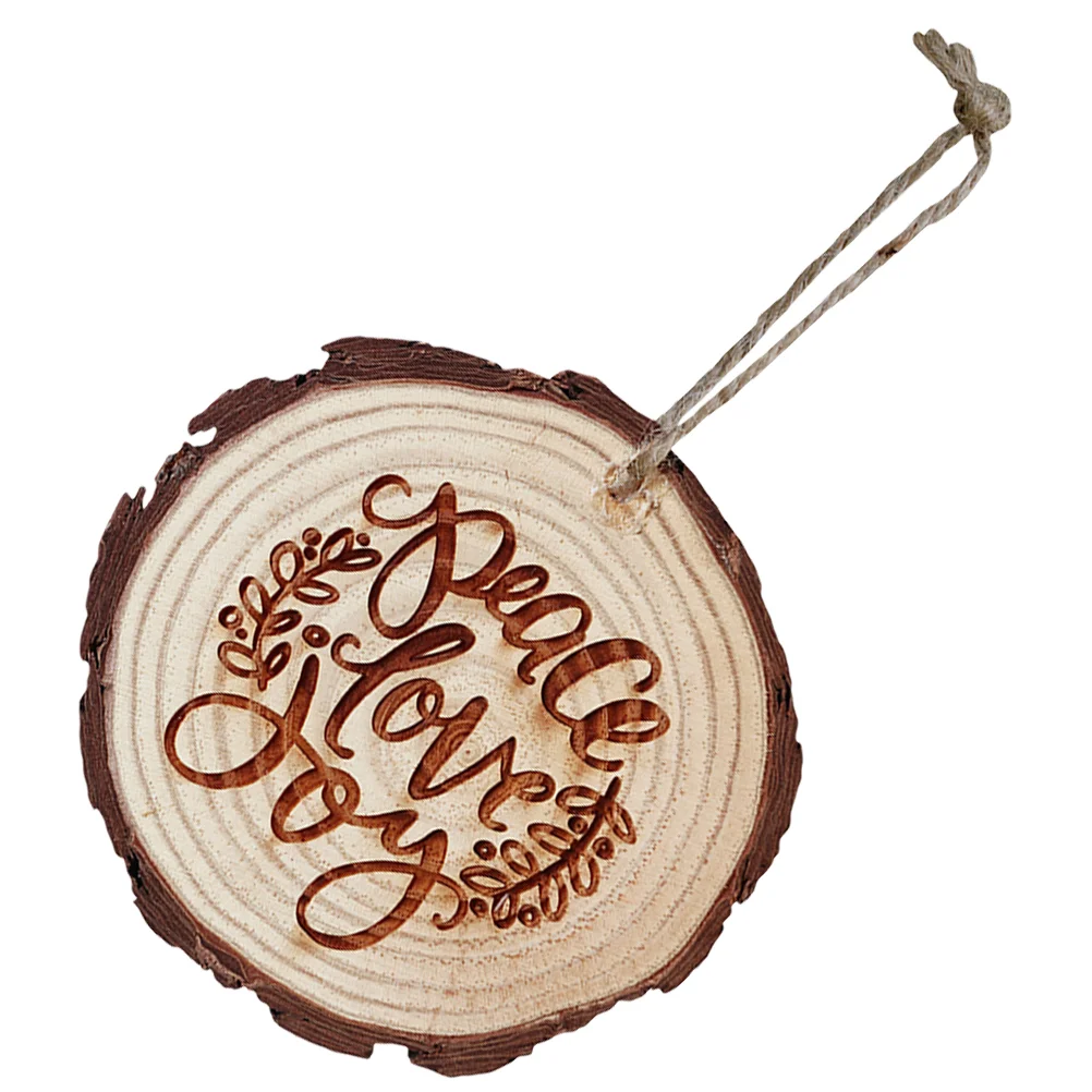 

Natural Wood Slices Christmas Tree Hanging Pendant Round Wooden Discs Ornaments Xmas New Year Party Decoration