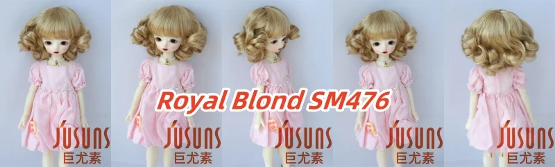JD164 Kurze Lady Curls Synthetische Mohair BJD Perücken 5-6" 6-7" 7-8" 8-9" 9-10" 10-11" YOSD MSD SD DOD QBaby Blythes Puppenzubehör – Detail 21