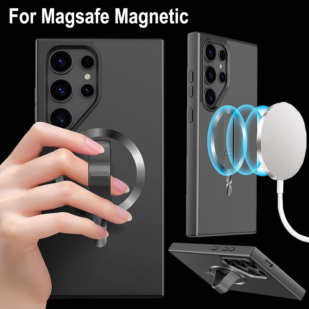 Grippopso Magnetic Shockproof Phone Holder Case with Grip - 3 in 1 Protective Cover