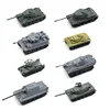 1: 144 Mini Assemble Tank Tiger Panther T34 AMX-30 Sand Table Scene Military Thumb-assembly 4D Model Toy Collection 1