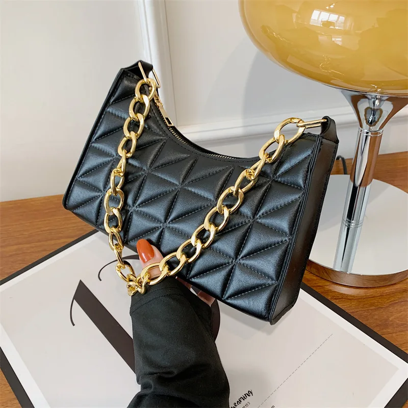 Women's Advanced Diamond Bag 2022 New Trend All-match Shoulder Bag Niche Chain Handbag Female Fashion Texture Shopping Bag