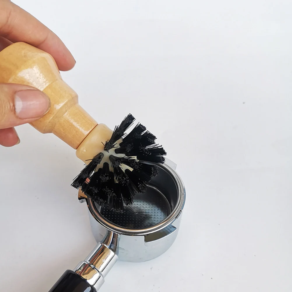 

Portable Coffee Tamper Cleaning Brush Wood Handle Coffee Machine Powder Bowl Cleaning Brush 51/58mm Kitchen Tools