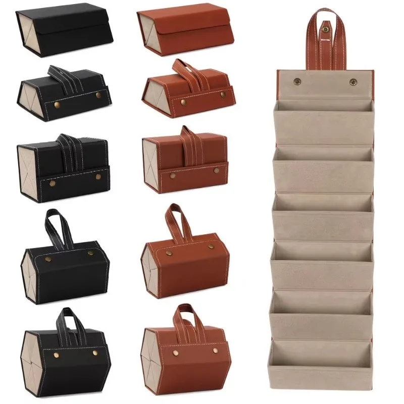 Portable Glasses Organizer Multi-slot Eyeglasses Storage Display Travel Sunglasses Case 2/3/4/5/6