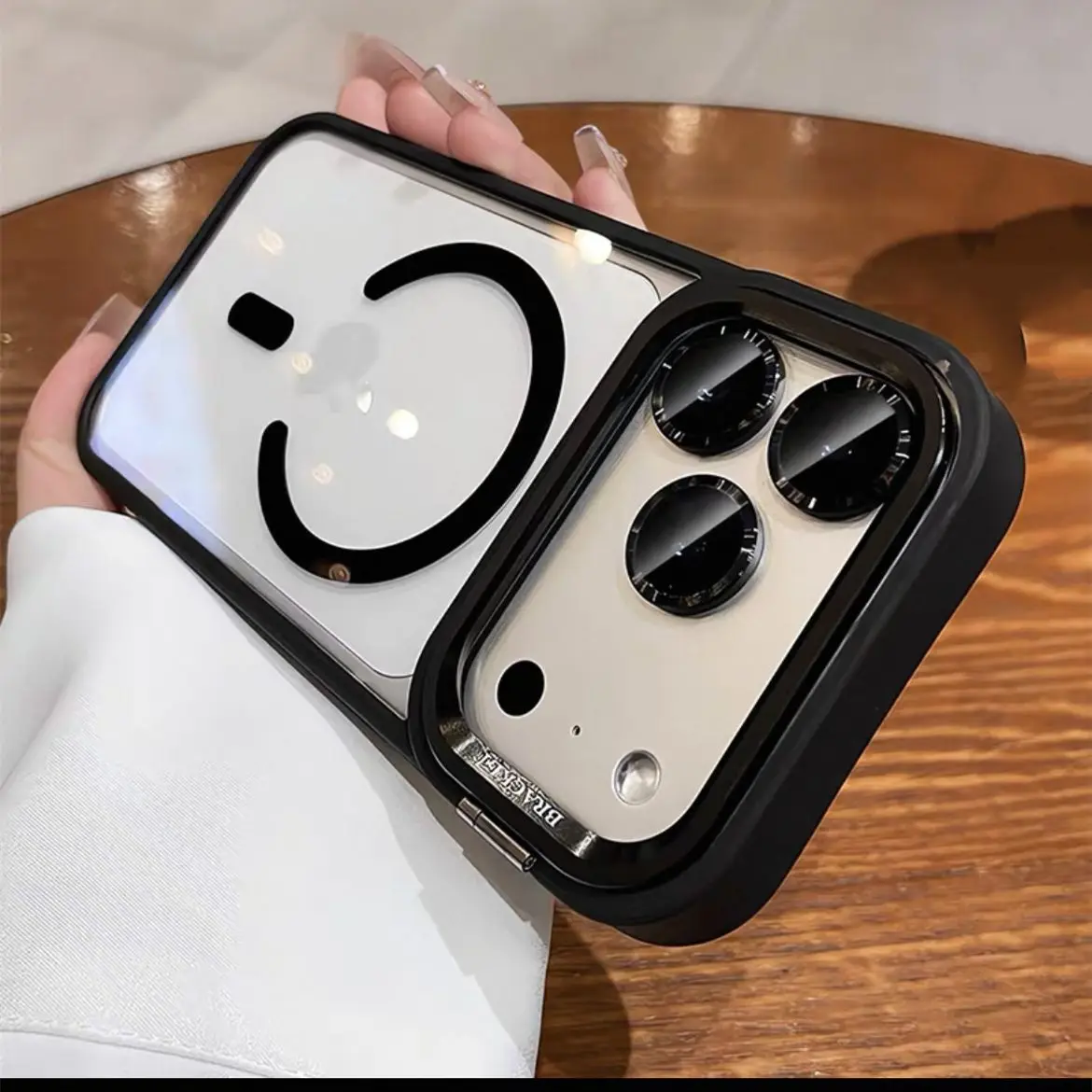 Enhanced Camera Bracket with Magnetic Grip, Shockproof Cover & Air Wrist Strap for Magsafe Case Integration