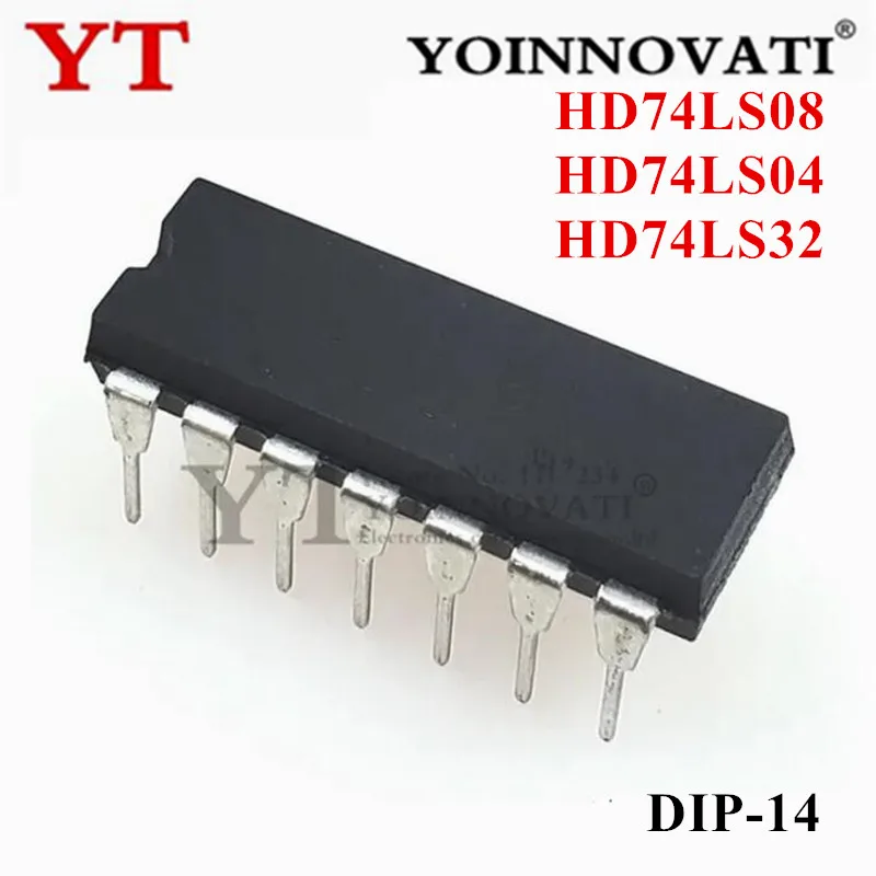 

100 шт. HD74LS08 HD74LS04 HD74LS32 DIP-14