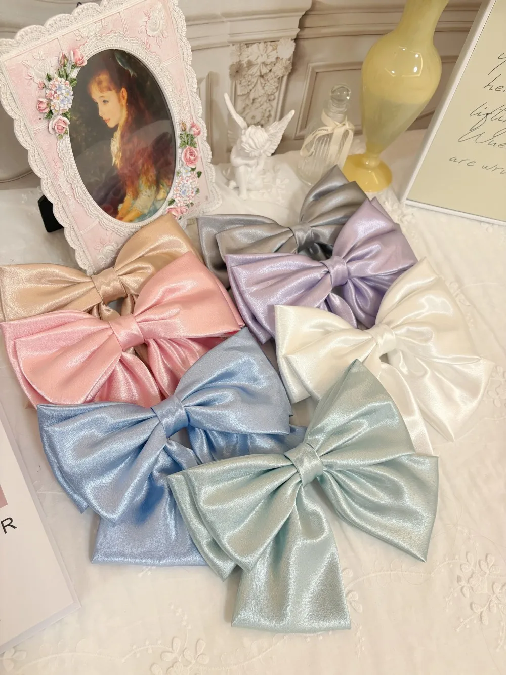 2026 Modische Stereo-Haarschleife Haarspange für Damen und Mädchen Dreischichtige Satin-Übergroße Schleifenhaarspange Haaraccessoires – Detail 6