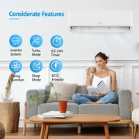 18,000 BTU WIFI Enabled 22 SEER Mini Split AC/Heating System with Inverter, 230V Ductless Split System Air Conditioner 2