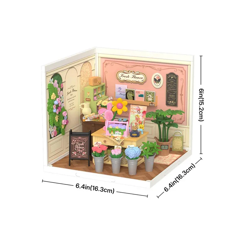 Kit Casa delle Bambole in Miniatura Robotime, Set Creativo per Modellismo, Regalo di Compleanno per Adulti e Bambini, Tema Gelato Gustoso - immagine 2