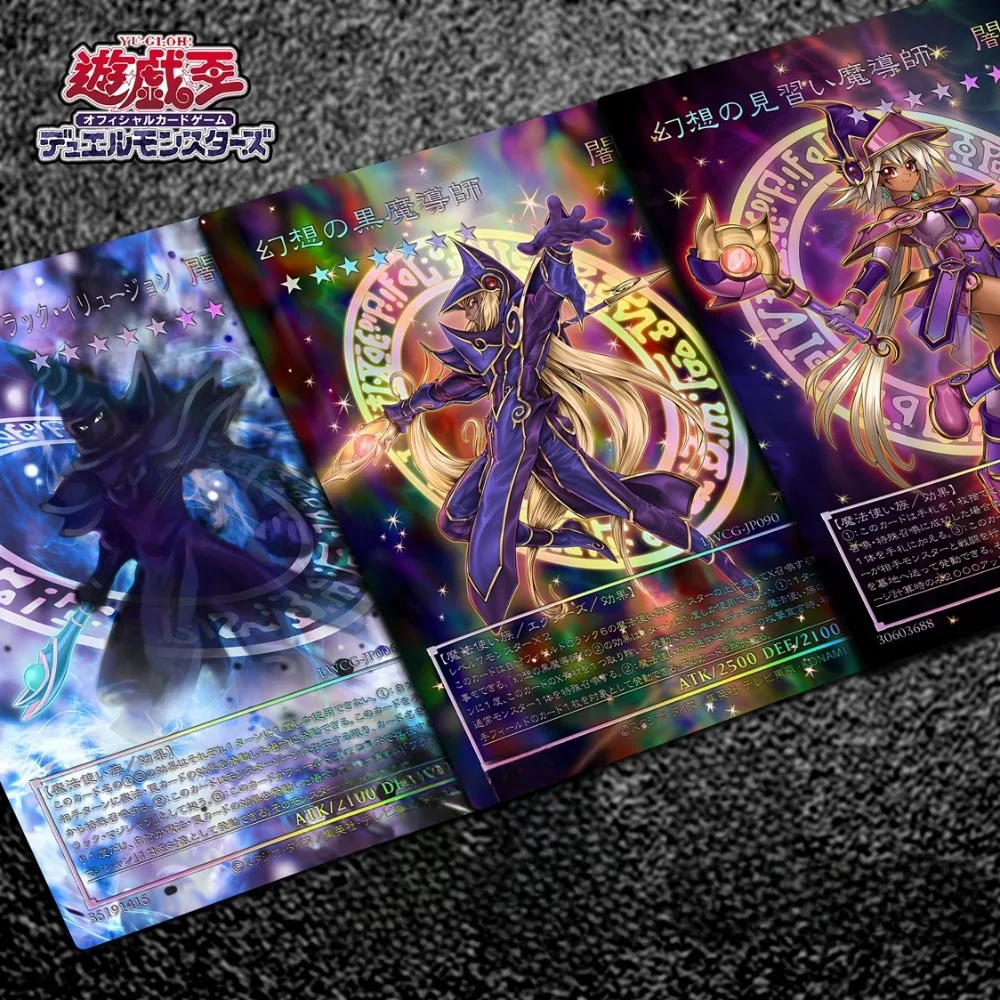 

DIY Yu-Gi-Oh! Флеш-карта аниме «темный маг» палладий, аниме цветная флеш-карта для периферийных игр, коллекционная карточка, праздничный подарок