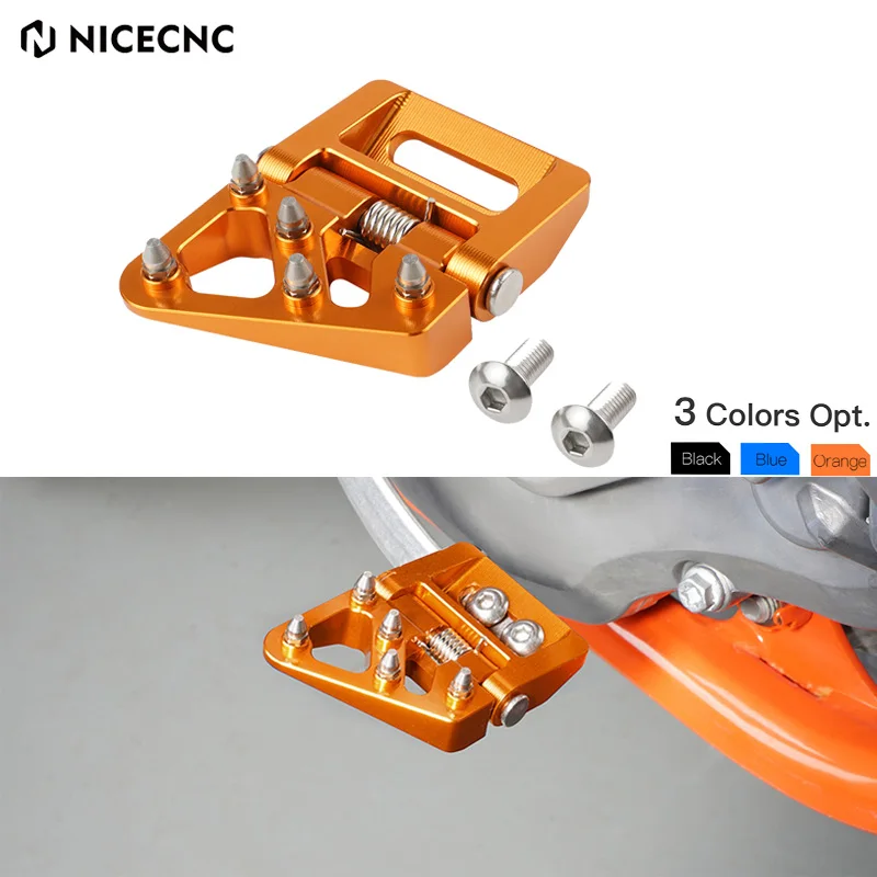 Folding Rear Brake Pedal Step Tip Plate For 2004- KTM EXC 300 EXC-F 350 SX 125 200 SXF 250 XC 400 500 XCF XCW TPi 6D