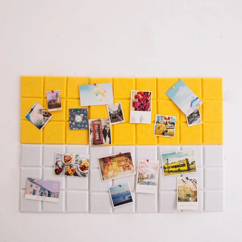 

Square Felt Pin Board DIY Photo Wall Display Self-Adhesive Lightweight Bulletin Background Board for Paste Notes Photos Schedule