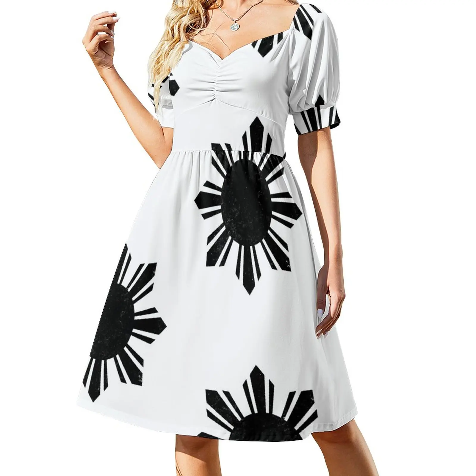 

Philippines graphic Filipino Vintage Sun print Pinoy Pinay Dress Cocktail of dresses Casual dresses