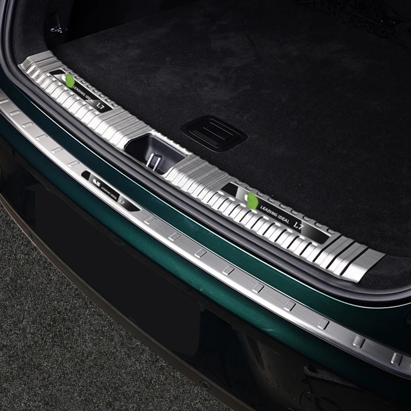 

For LEADING IDEAL Li Auto L7 L8 L9 Car Trunk Scuff Plate Decoration Cover Sticker Stainless Steel Protection Styling Accessories