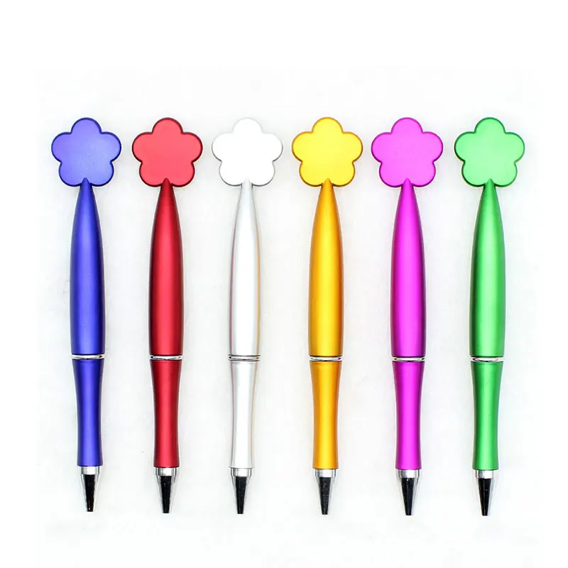 

500Pcs Flower Shape Pens Black Gel Ink Rollerball Pens Office School Supplies Birthday Present Ballpoint Pen