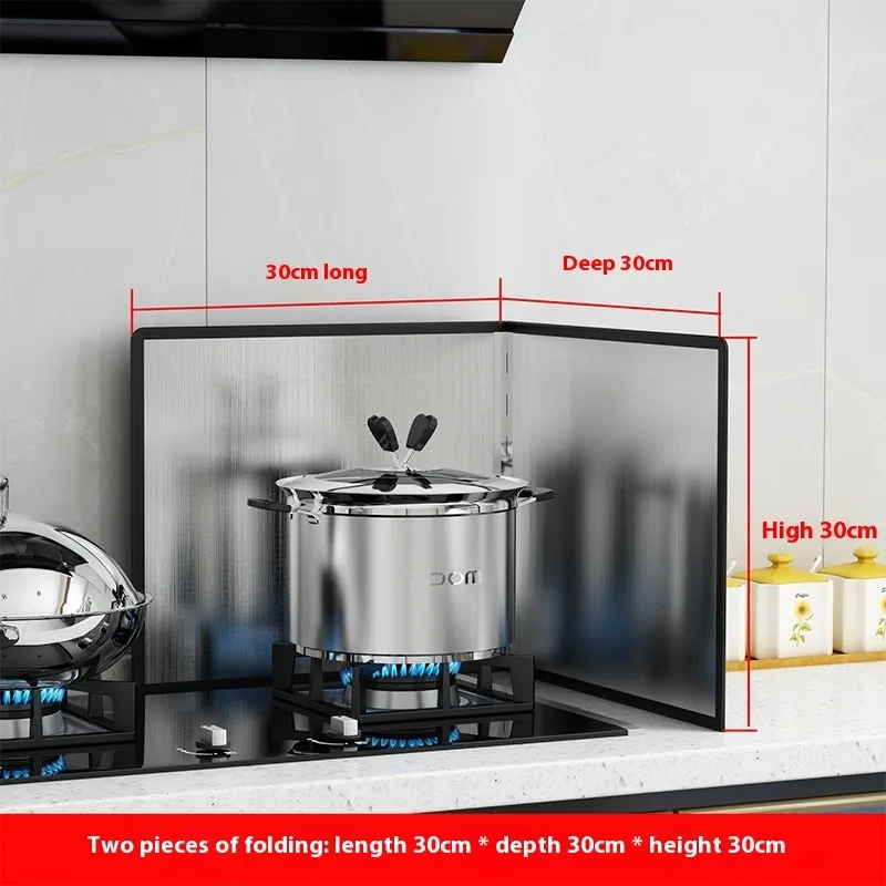 Kitchen Anti Oil Splatter Shield Guard Stove Splash Screen Heat Insulation Gas Baffle Accessories