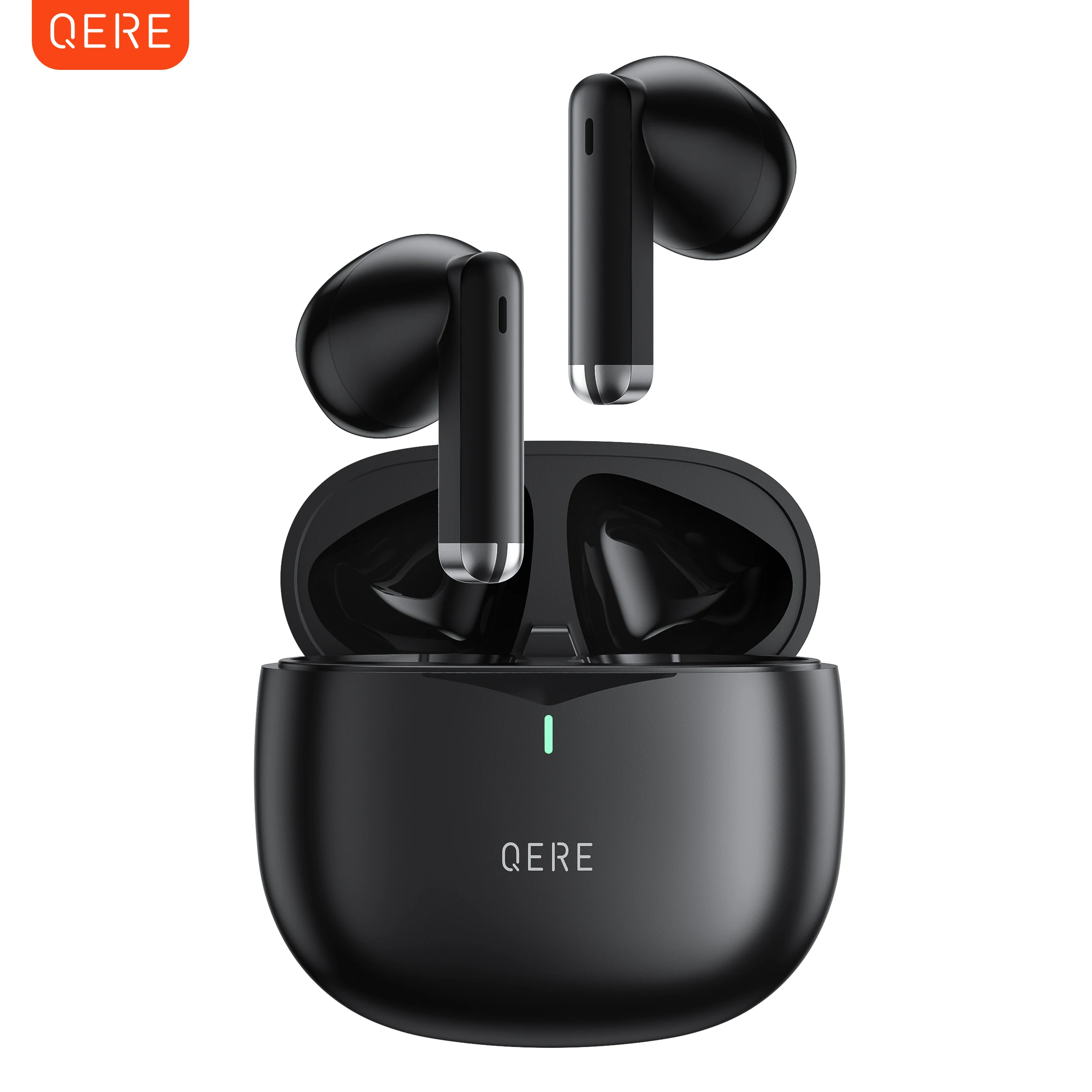 Qere Wireless Headphone Tws Fone de Ouvido Redução de Ruído Microfones Duplos Enc Bluetooth 5.3 à Prova d Água Hi-fi Som Baixo Toque Contro