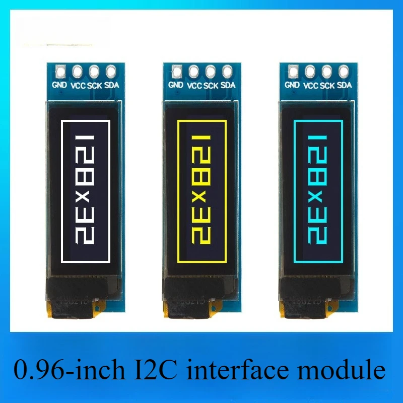 โมดูล OLED 128x32 หน้าจอแนวตั้ง I2C สำหรับ Arduino