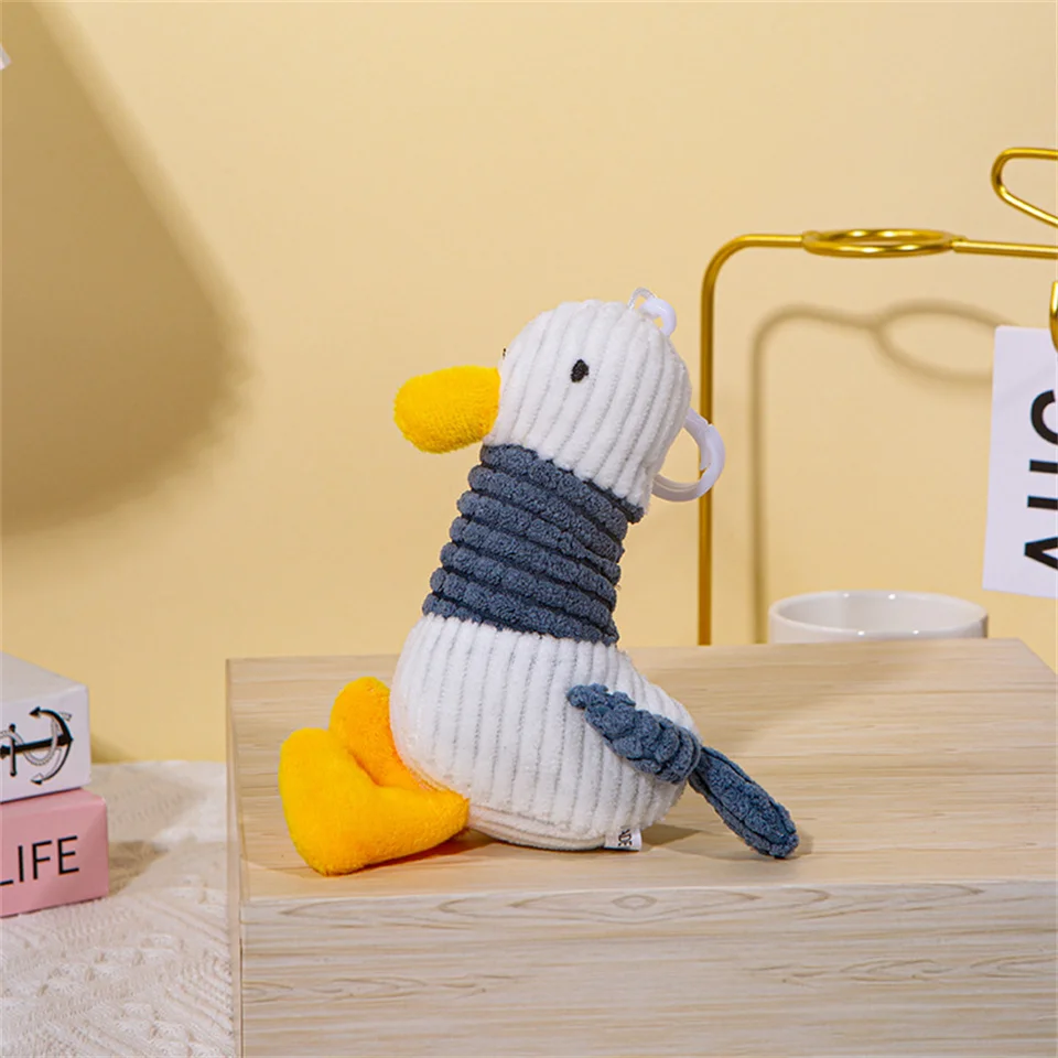GK-O Cute Duck Keychain - Soft Plush Stuffed Animal Keyring For Backpacks, Car Keys, Purse Accessories (Medium, 5.11 Inch) - View #3