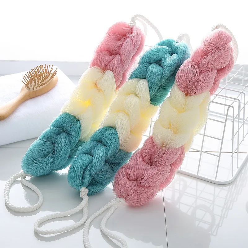 

Long Strip Flower Bath Sponge for Men and Women, Back Pull, Body Wash, Cleaning Tools, Adult Rubbing, Korean Style