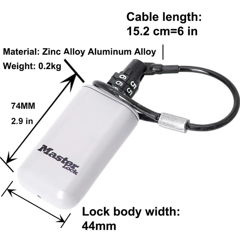 Mini Key Safe Box Outdoor Backpack Hanging Metal Hidden Password