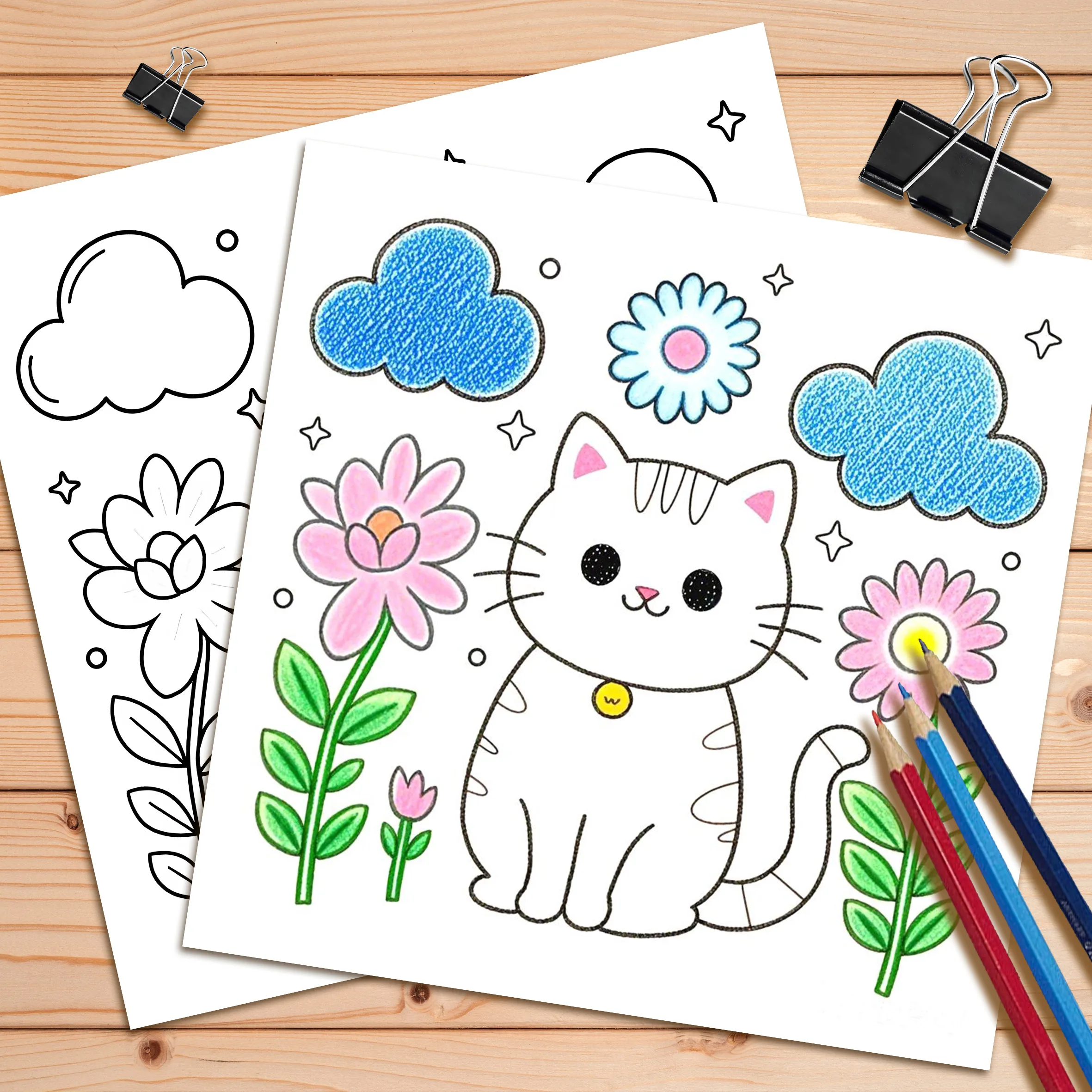 Adult Coloring Book: Adorable Colorful Kittens - Perfect for Birthday Parties, Festive Activities & Creative Relaxation 5