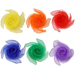 Vibrant Multi - Color Chiffon Silk Scarf for Performance and Dance (6 Colors)