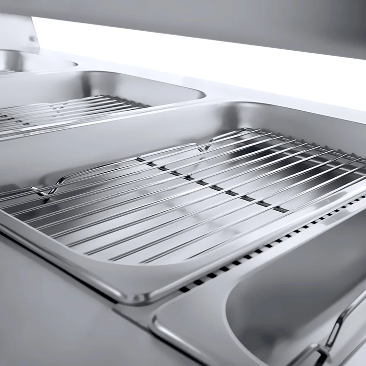 Double Layer Food Warmer Sliding Door Commercial et Food Warmer Stainless Steel Warming Showcase for Sale