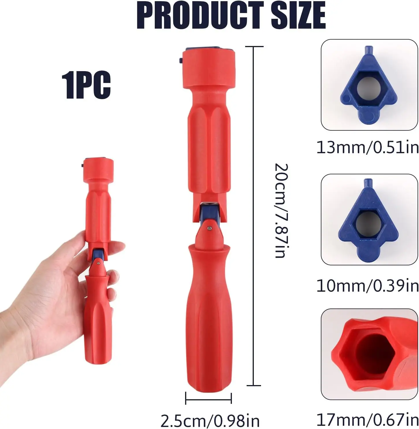 Toilet Seat Spanner Plumbing Tools 1 Set Toilet Seat Tightening Tool 2 Replacement Heads Universal Fitting Tool