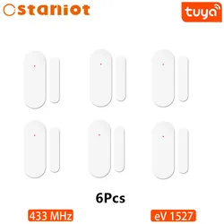 Wireless Smart Home Alarm System with Automatic Door and Window Sensors (Door Sensor-6Pcs)