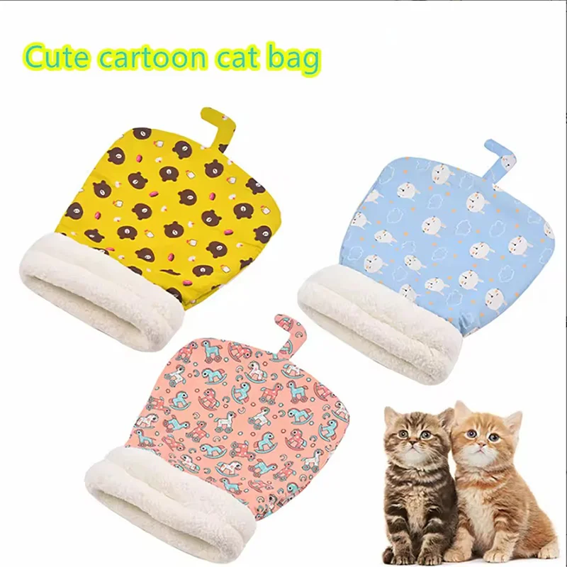 Cozy Cat Bed Winter Warm Sleeping Bag Semi Enclosed Pet Nest For Cats Four Seasons Universal Soft Plush Pet Bed Pad S8Cd1C877Fc904Ec28B21897493Cae3517