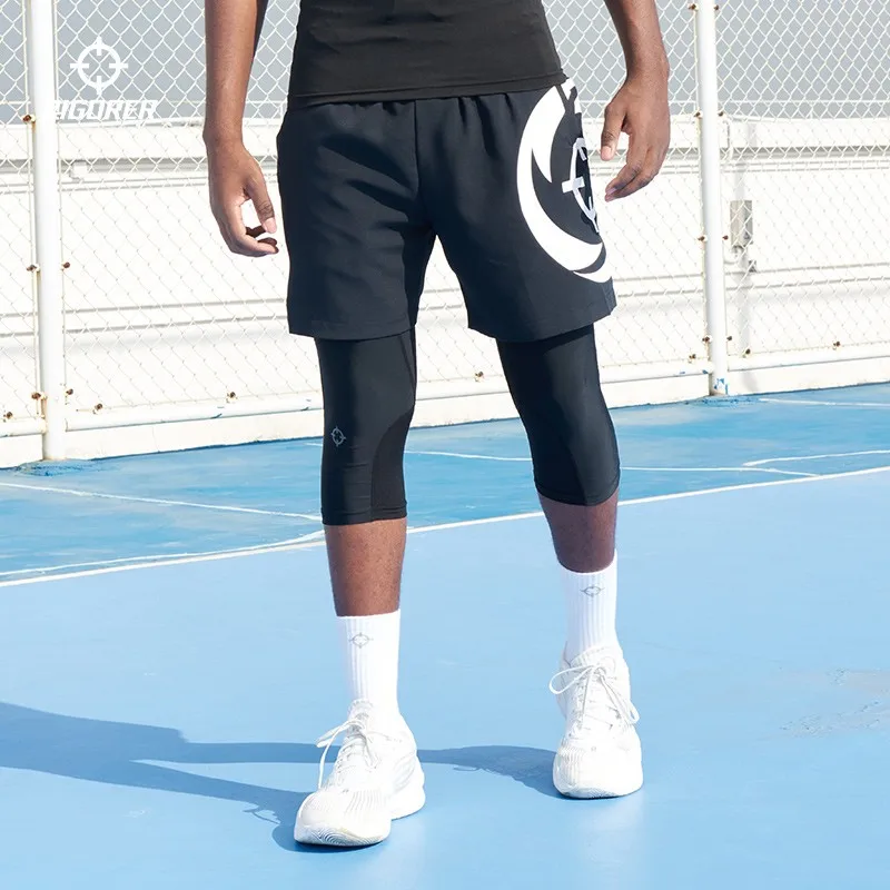 RIGORER New Sports Shorts Men Summer American Basketball Pants Outdoor Training Running Woven Quarterly Shorts