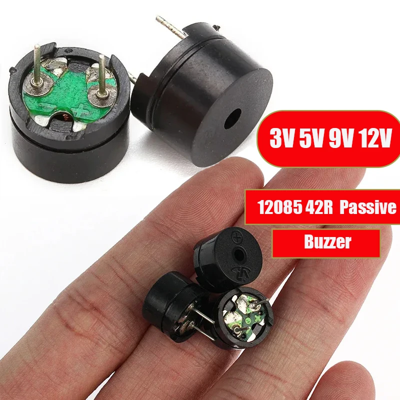 10/20PCS 12085 Passive Buzzer 42R 12MMx8.5MM Resistance 3V 5V 9V 12V Mini Piezo Buzzers for Arduino DIY Electronics Projects