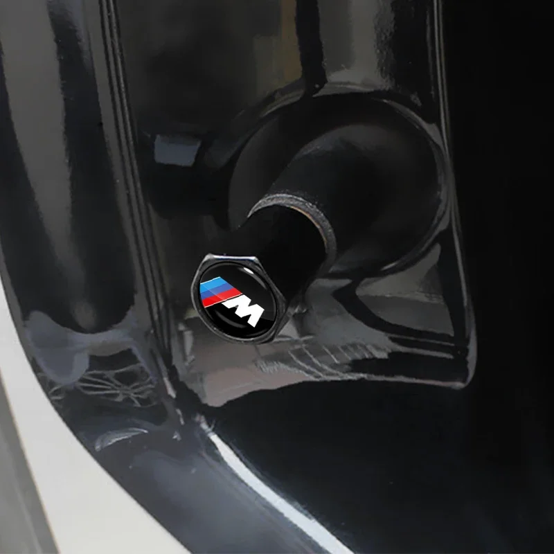 BMW M F11, F07, F01, F02, F30, F34 35 36 GT, E39, E46, E90, E60 용 4개 자동차 휠 타이어 금속 밸브 커버 디펜더 장식