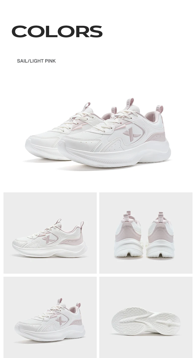 Xtep احذية الجري النساء عدم الانزلاق أحذية ناعمة خفيفة الوزن تنفس توسيد التدريب المرأة أحذية رياضية 877418110023