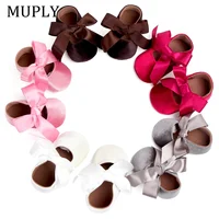 Baby Girl Cute Shoes Bow Lace Up PU Leather Princess Baby Shoes First Walkers Newborn Moccasins Toddler Shoes Baby Girls 2
