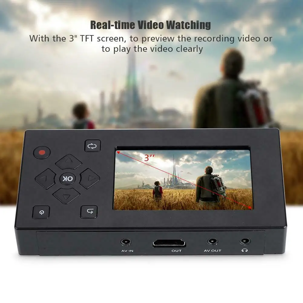 Устройство захвата игр EZCAP 3-дюймовая видеокамера HD TFT VHS Hi8 ленточный