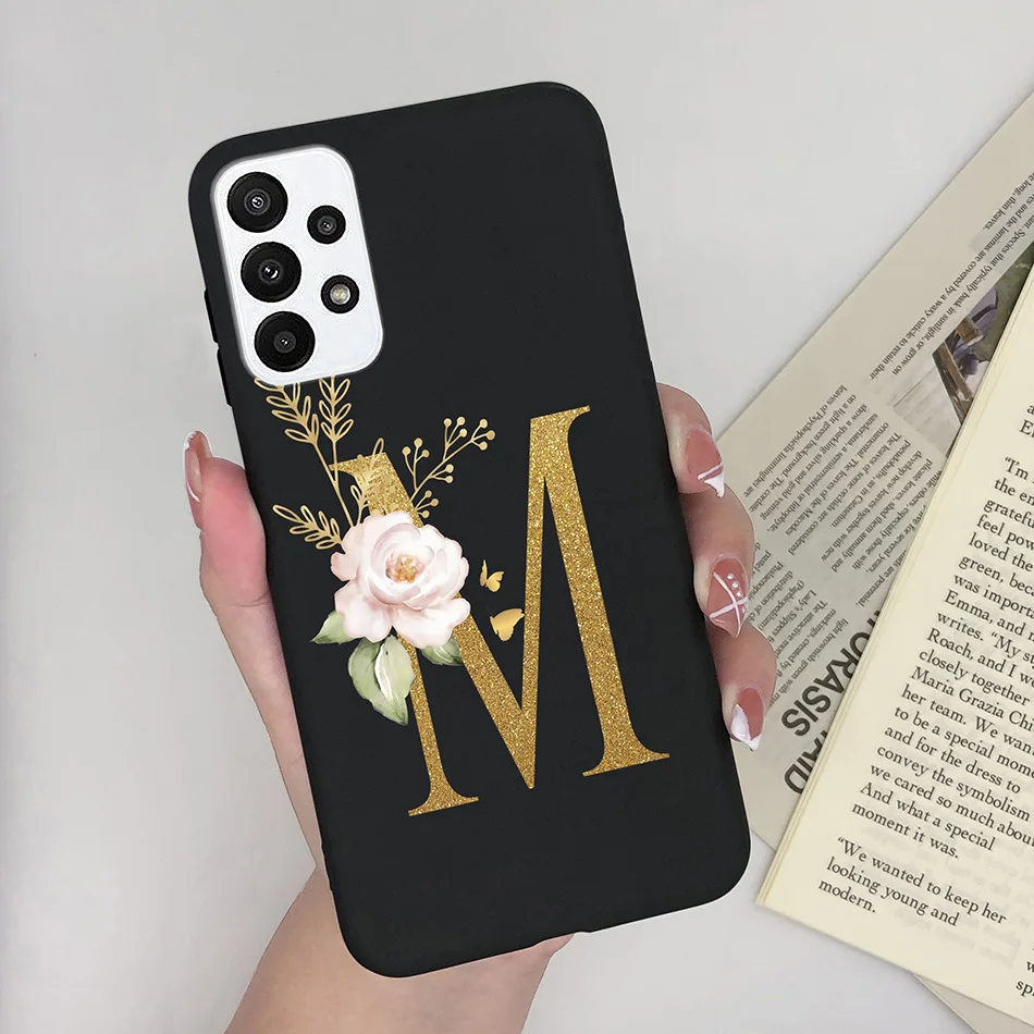 Stylish Alphabet Silicone Back Cover