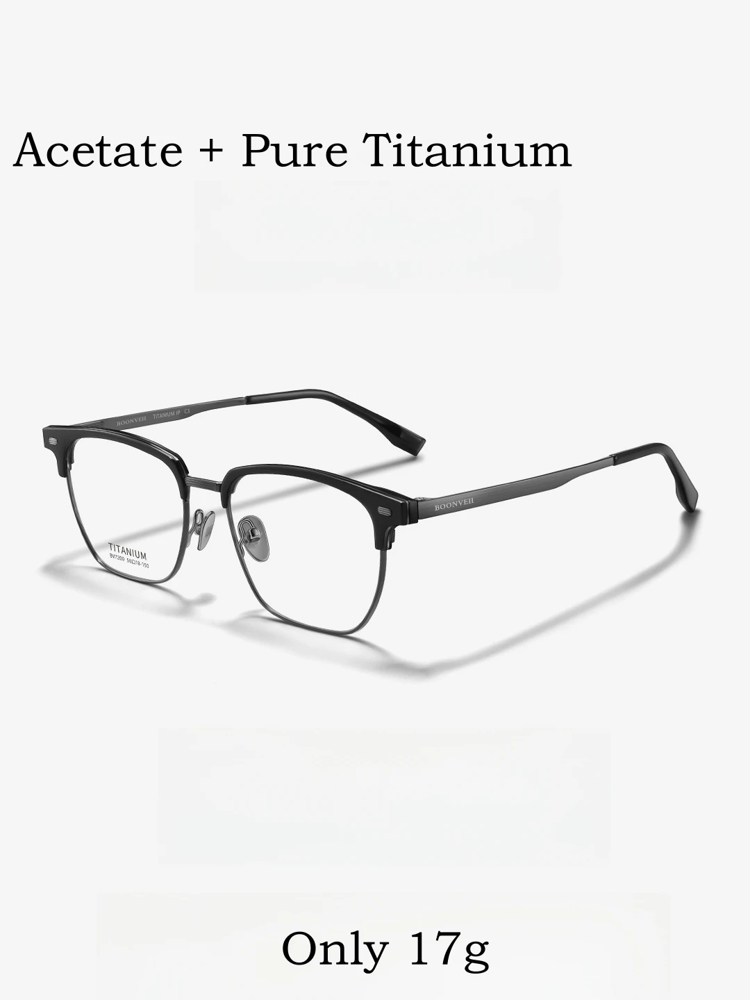 Yimaruili neuen Modetrend Myopie Brillen Retro Quadrat Luxus Acetat reines Titan ooptische Brille Rahmen für Männer – Detail 1