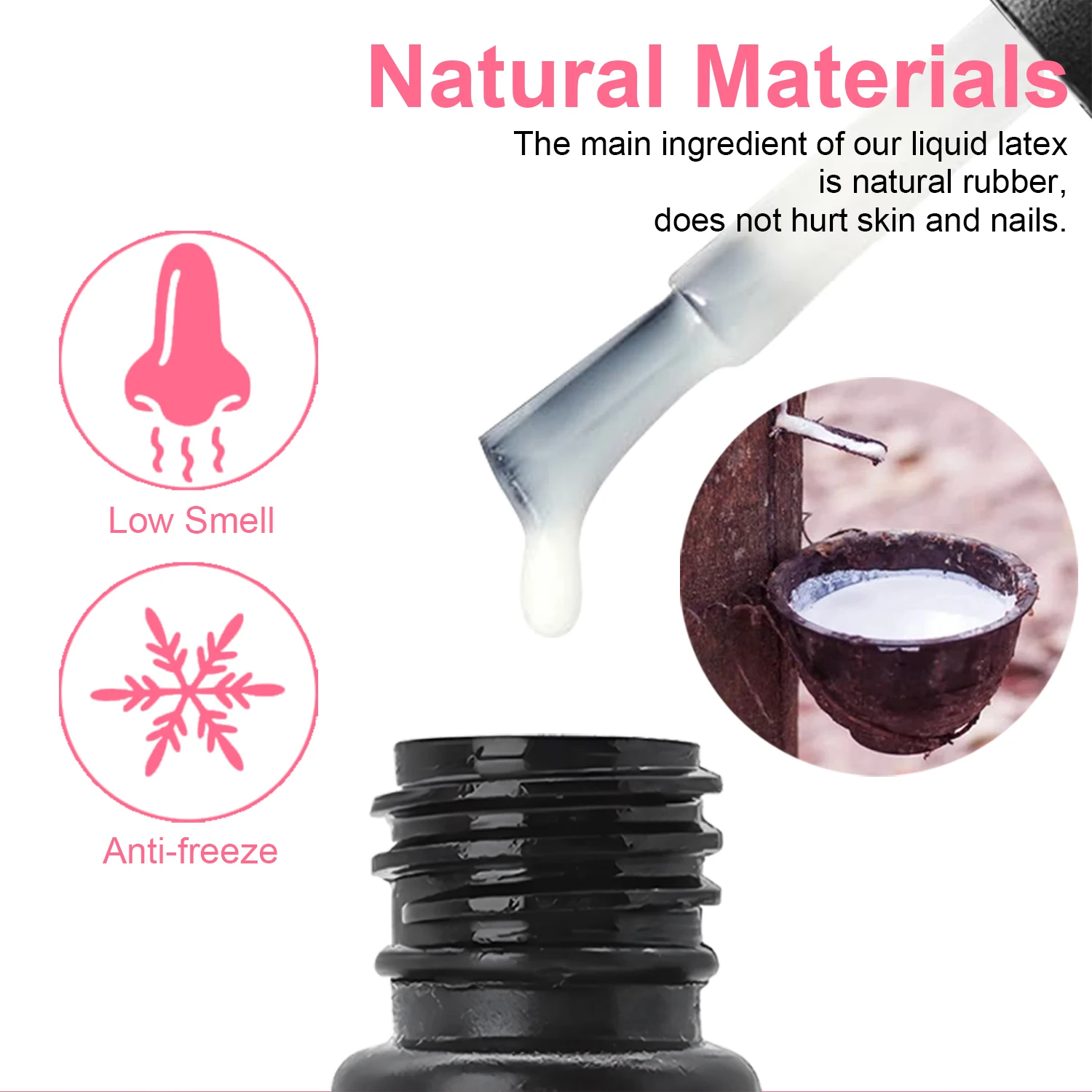 Description Picture 5 of item3 bottle Liquid Latex for Nails - Fast Drying Nail Polish Barrier, Peel-Off Latex Tape,Cuticle Guard and Skin Protector,Nail Art