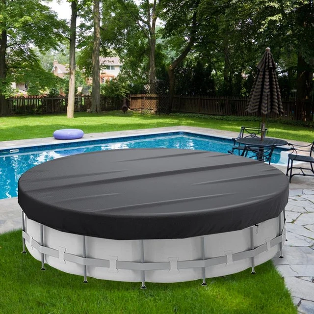 Swimming Pool Cover Above Ground Round Bathtub Waterproof Foldable Cover  Anti-UV Material With Upgrade Buckle Rope For Hot Tub - AliExpress