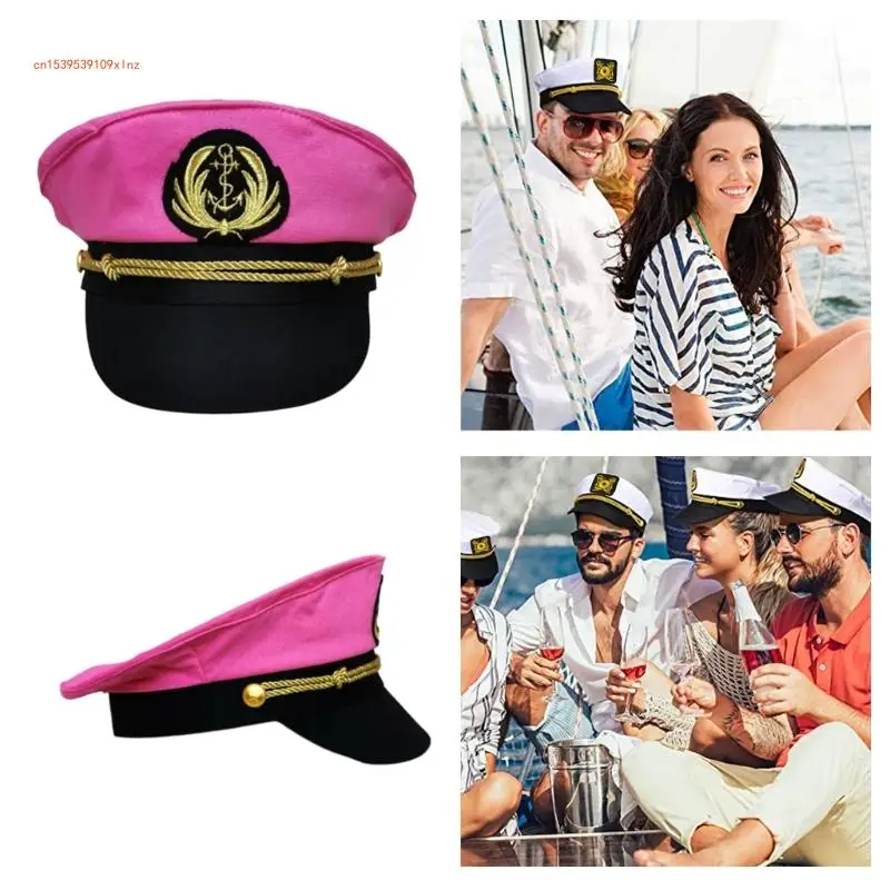 Pink Captain Hat Party Accessory Halloween Dress up Theme Party