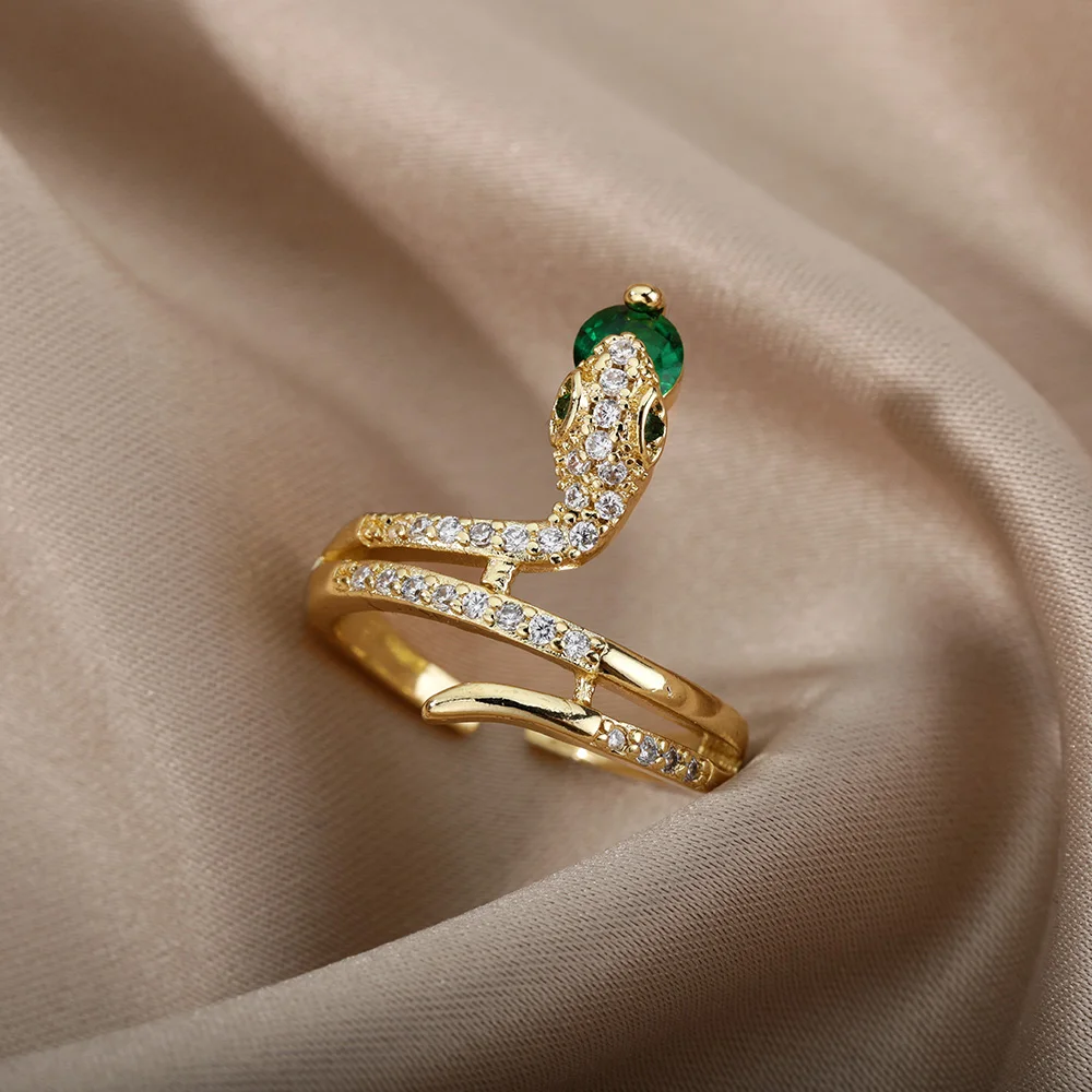 Stainless Steel Snake Rings For Women Men