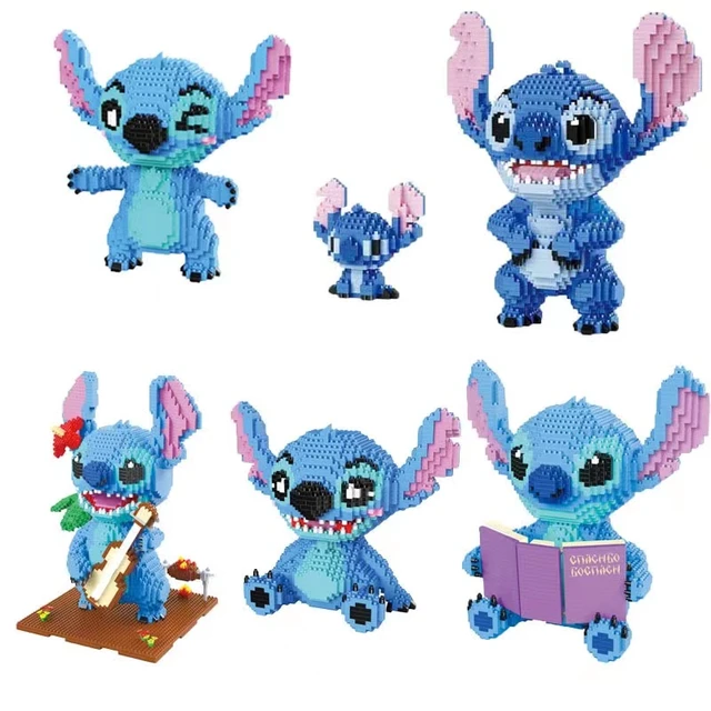 Guitar Stitch Series Diamond Building Block Micro Lilo & Stitch Figure Cute  3D Model Children For Mini Bricks Toys - AliExpress