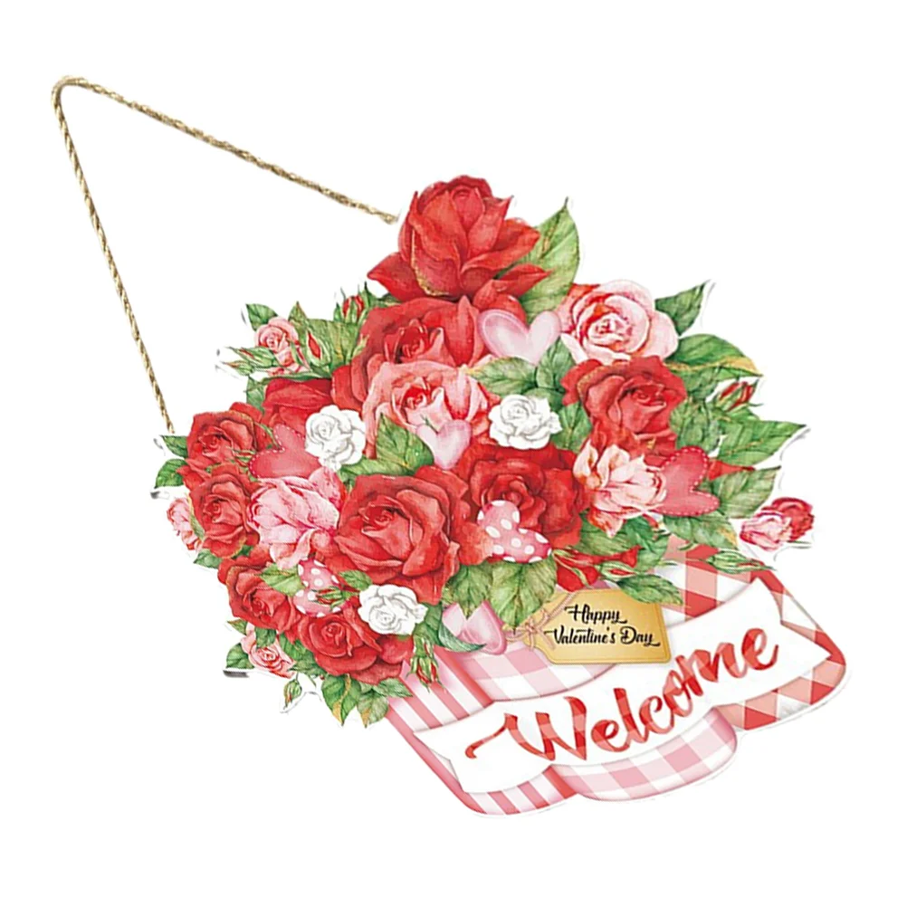 

Wooden Hanging Door Valentines Day Hanging Sign Porch Hanging Sign Front Door Window Decoration For Party Wedding Garden