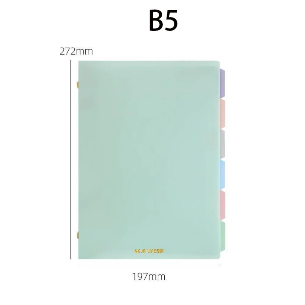 Colorful Refillable Binder Notebook with Pastel Dividers - Soft Cover Student Stationery
