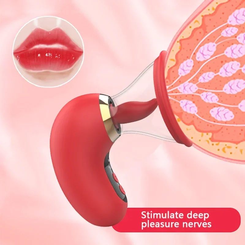5 IN1 Sucking Vibrator Rose Sex Toy for Women 3 Sucking 9 Tongue Licking LCD Display Removable Cup G Spot Clitoral Stimulator 5