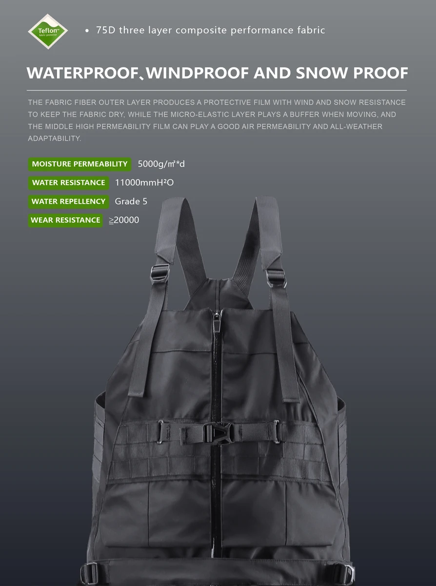 Reindee Lusion 21aw 3in1 protected functional ski jumpsuit transformable pants vest techwear gorpcore