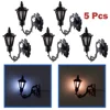 5Pcs Train Railway Park Led Lamppost Lamps Wall Lights Model Scale 3V Model Garden Lamps Miniature Lanscape Model Building 1