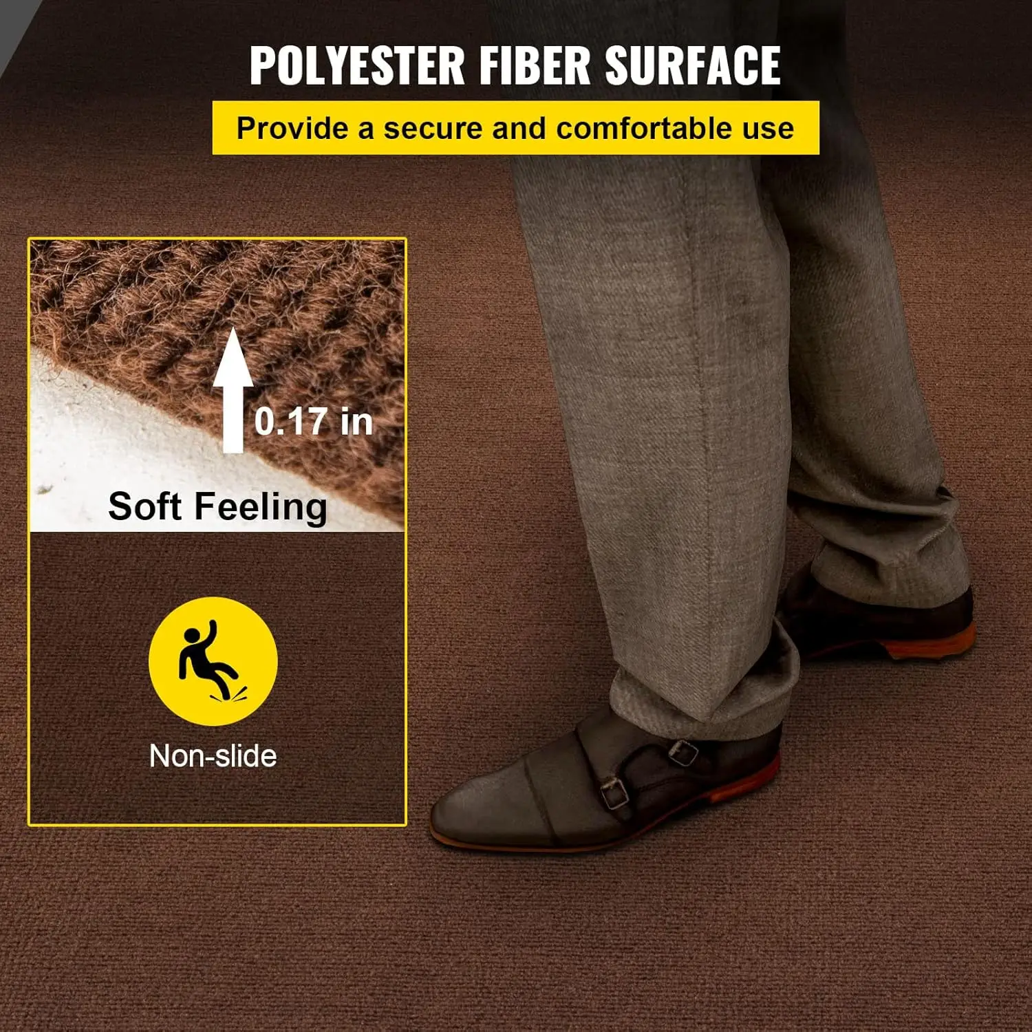 Marine Carpet, 6 x 23 ft Boat Carpeting, Deep Brown Marine Grade Boat Carpet, Indoor/Outdoor Carpeting