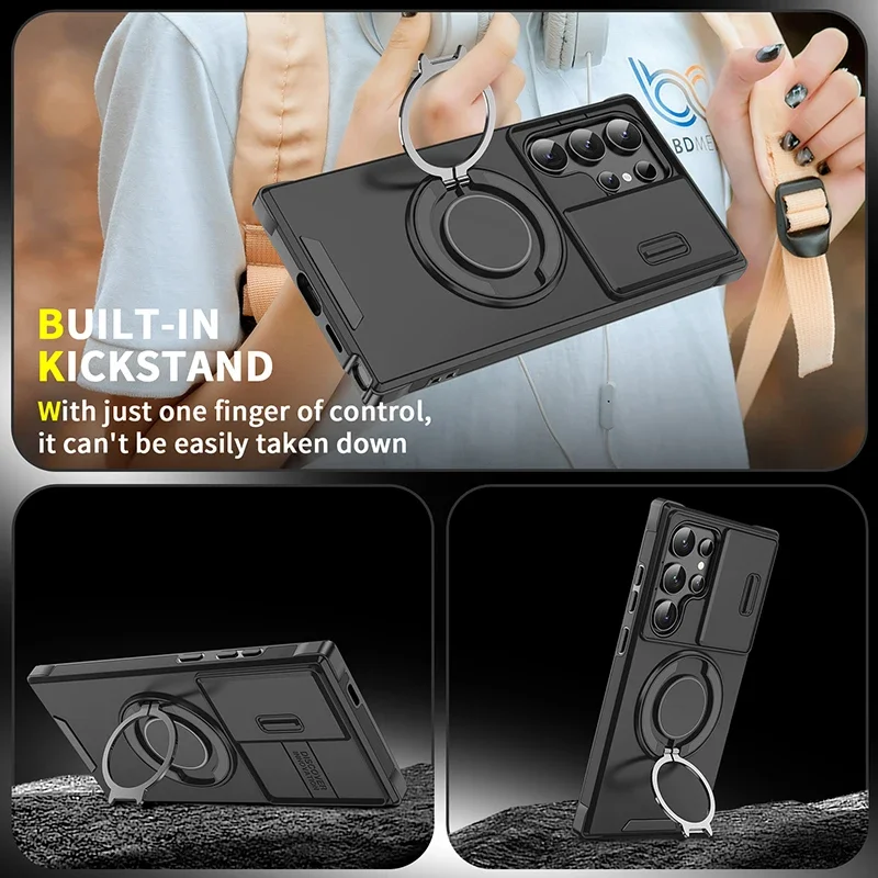 Luxury 360° Rotating Metal Ring Car Holder Armor Phone Case